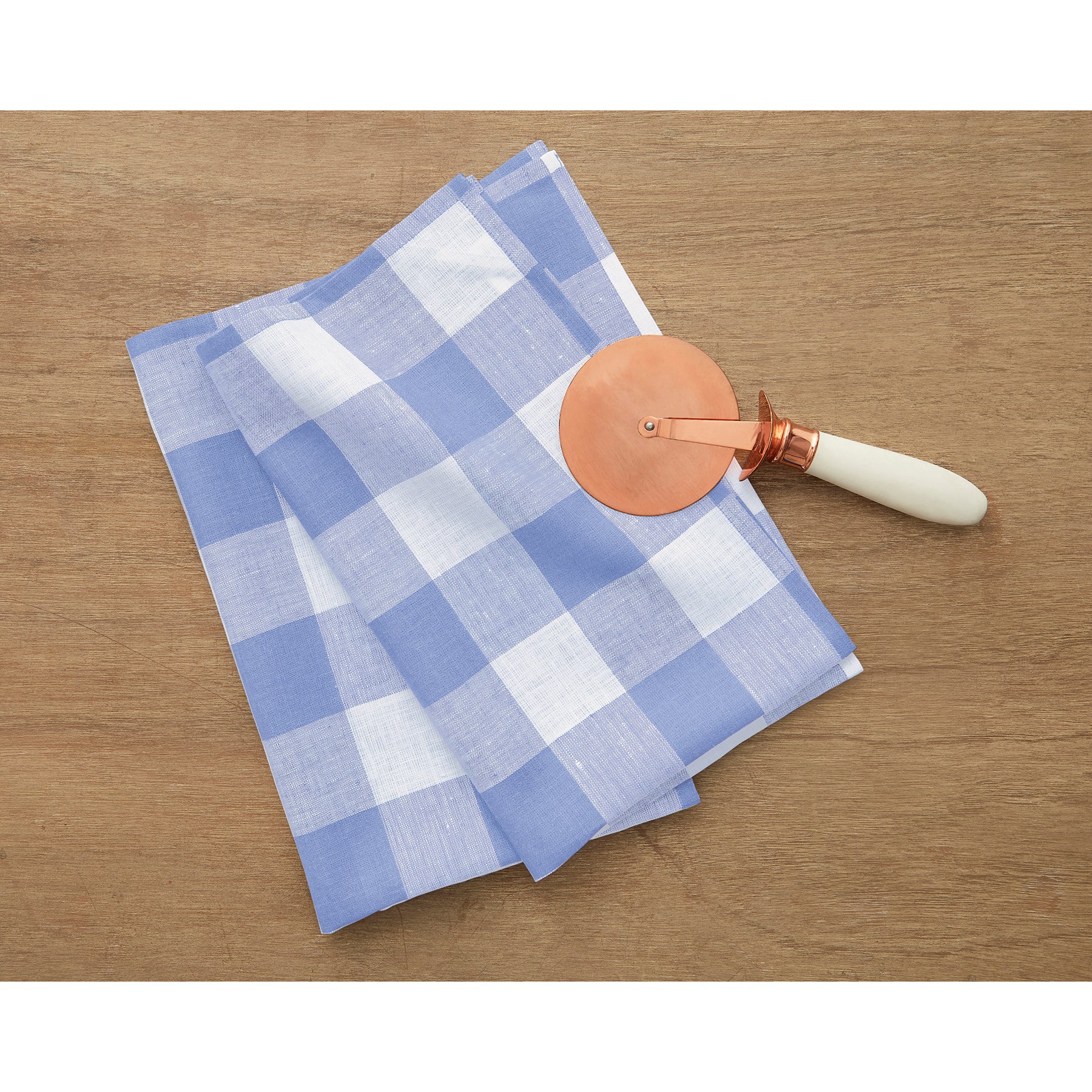 Buffalo Check Cotton Kitchen Towels Set of 2 - Absorbent & Durable Dish Cloths for Drying Dishes, Cleaning Countertops & Kitchen Decor - Red & Black Plaid Design