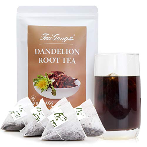 Organic Dandelion Root Tea Bags - 50 Count Herbal Detox Tea | Caffeine-Free, Roasted Dandelion Tea for Liver Cleanse & Digestive Support | Perfect for Morning Rituals & Relaxation