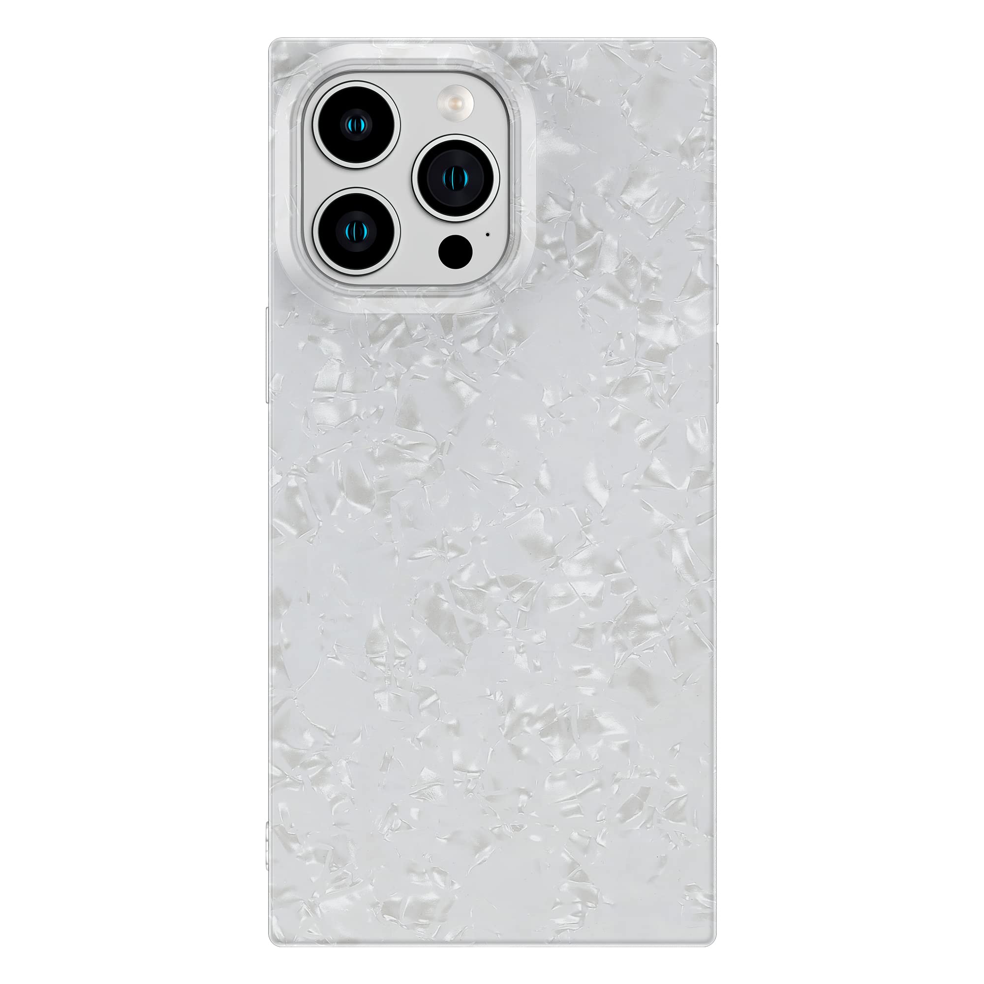 Cocomii Square iPhone 12 Pro Max Case - Slim Lightweight Glossy TPU Silicone Cover with Pearl Glitter & Mother-of-Pearl Design - Compatible with Apple iPhone 12 Pro Max 6.7