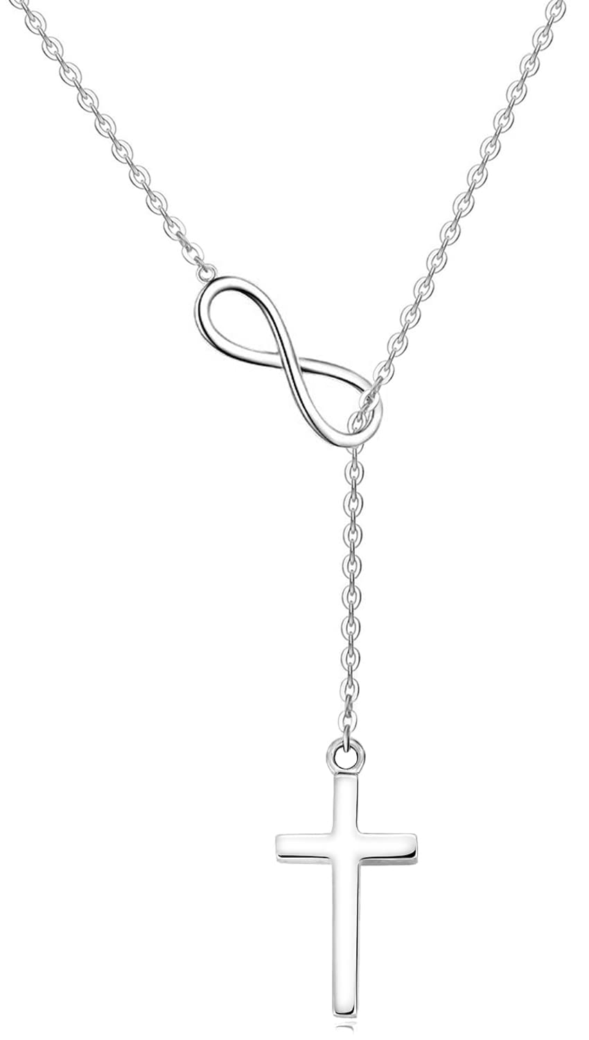 Elegant Small Cross Pendant Necklace for Women - Dainty Simple Gold/Silver Cross Necklace - Perfect Mothers Day Gift, Birthday Present for Her - Ideal for Church, Everyday Wear & Special Occasions