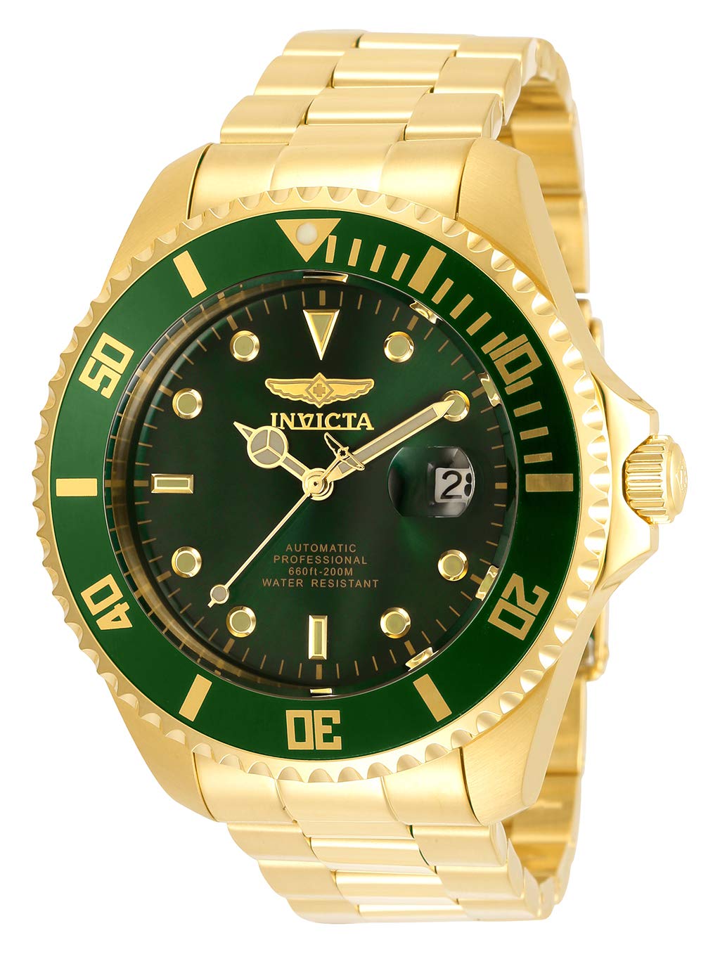 Invicta Pro Diver Men's Automatic Watch - 40mm Stainless Steel Case, Black Dial, Date Window, 200M Water Resistant - Perfect for Scuba Diving, Swimming & Everyday Wear