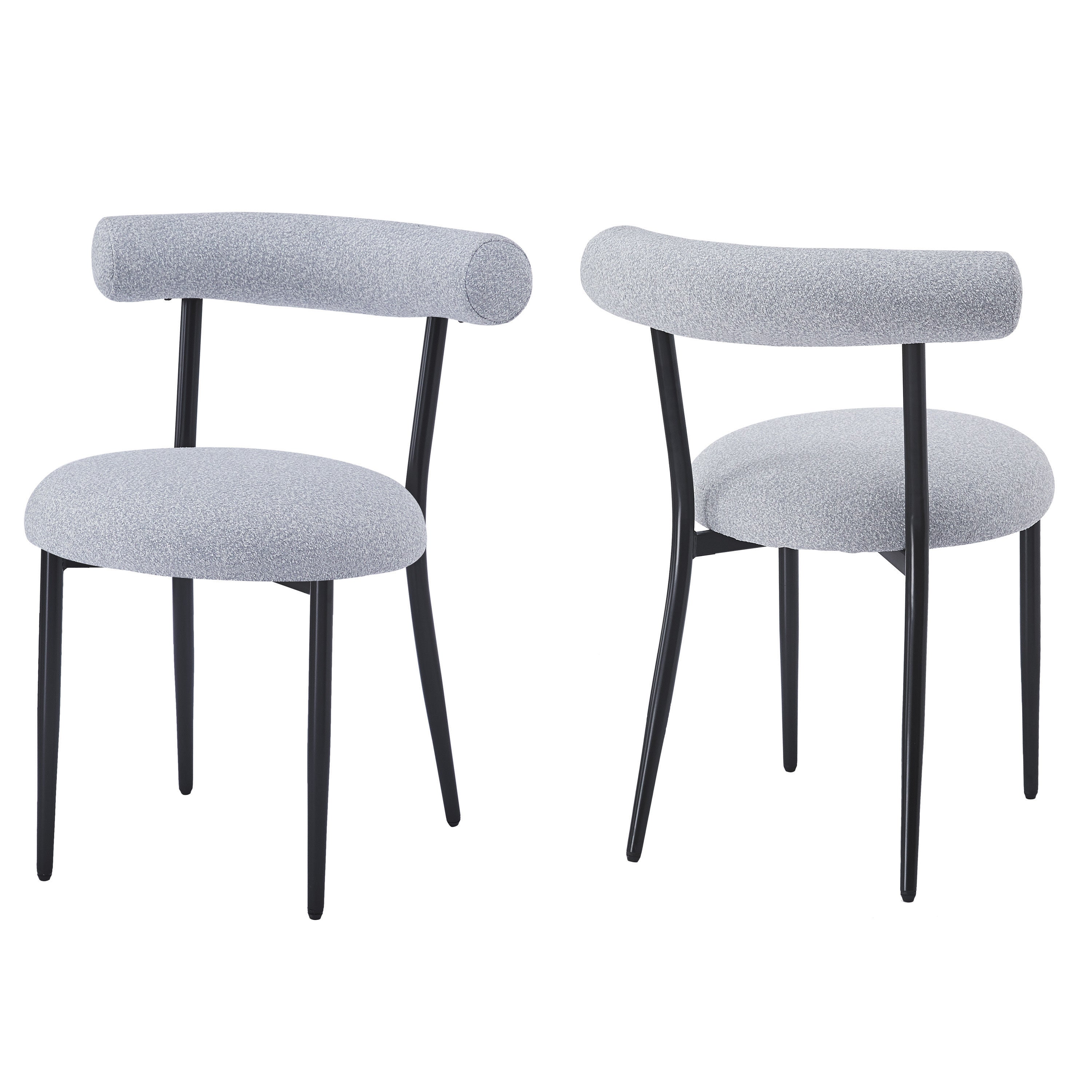 Modern Dining Chairs Set of 2 - Sturdy Wooden Kitchen Chairs with Padded Seats - Perfect for Dining Room, Kitchen, Breakfast Nook & Small Spaces