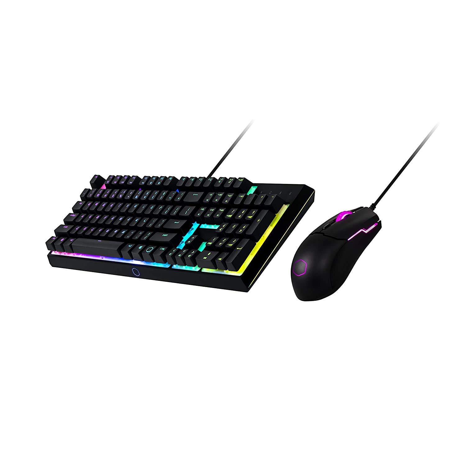 Cooler Master MS110 RGB Gaming Keyboard and Mouse Combo - Linear Mechanical Switches, 26-Key Anti-Ghosting, Onboard Controls, 4 DPI Settings - US Layout, Black - Perfect for PC Gaming, Streaming & Office Work