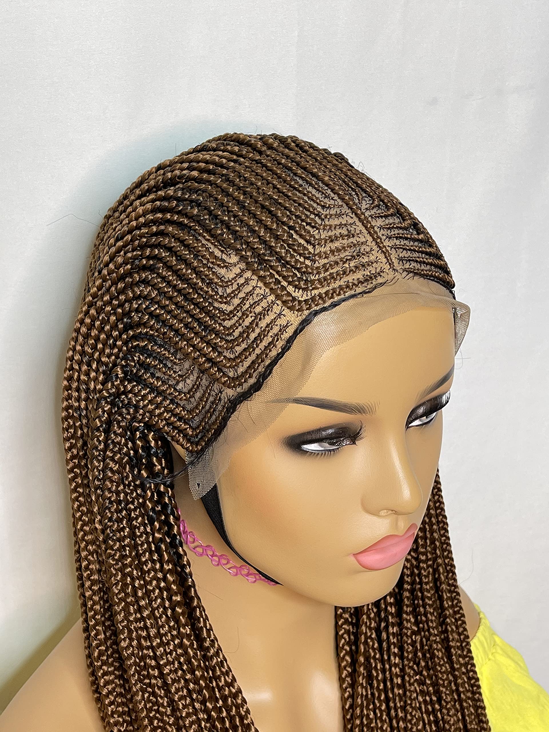 Braided Cornrow Wig with Baby Hair - Natural Looking Protective Style for Women | Perfect for Everyday Wear, Cosplay & Special Occasions