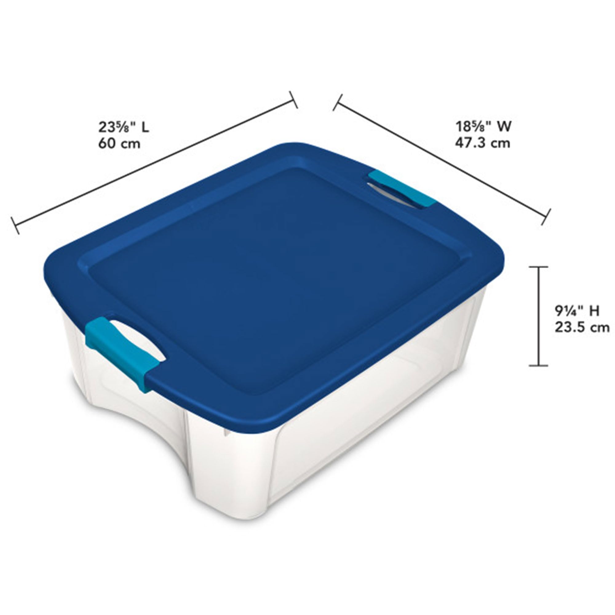 Sterilite 24-Pack 12 Gallon Clear Plastic Storage Bins with Secure Latching Lids & Ergonomic Full-Grip Handles - Perfect for Home Organization, Office Supplies & Toy Storage