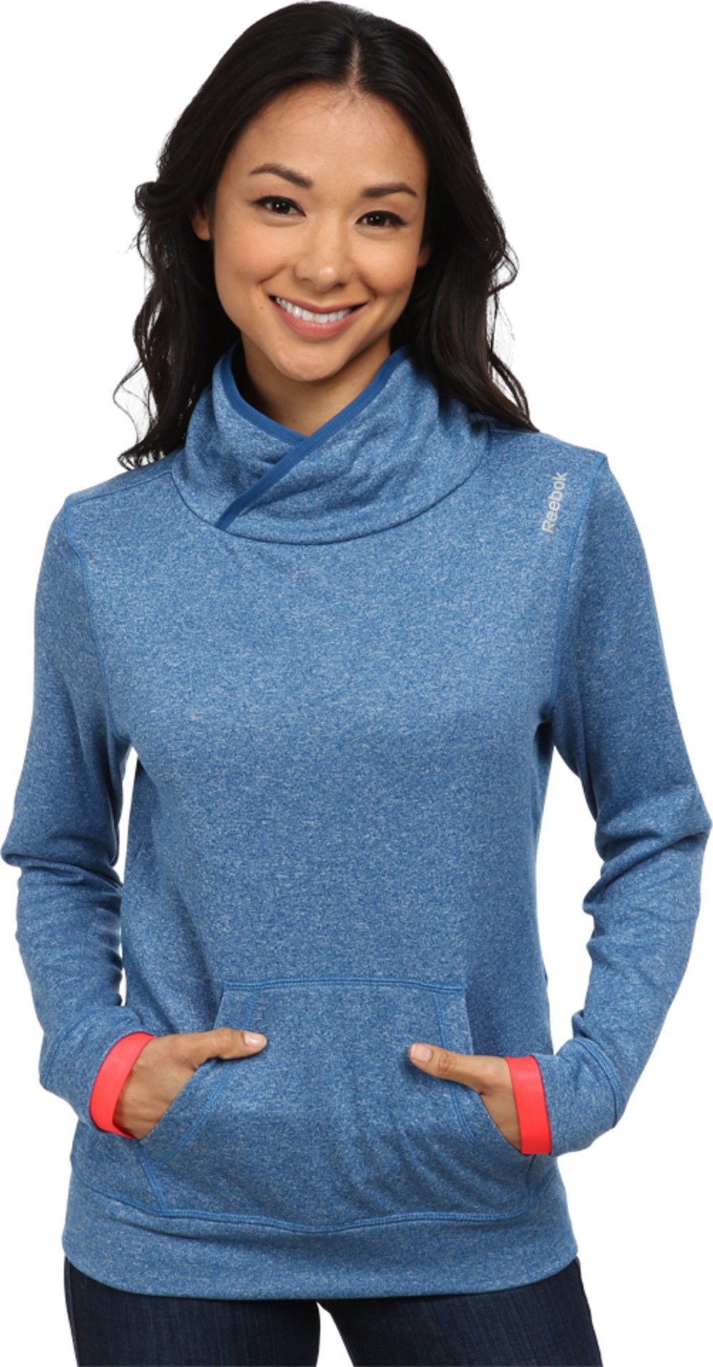 Reebok Women's Workout Ready Play Warm Pullover Hoodie - Lightweight Fleece Jacket for Gym, Running & Outdoor Activities
