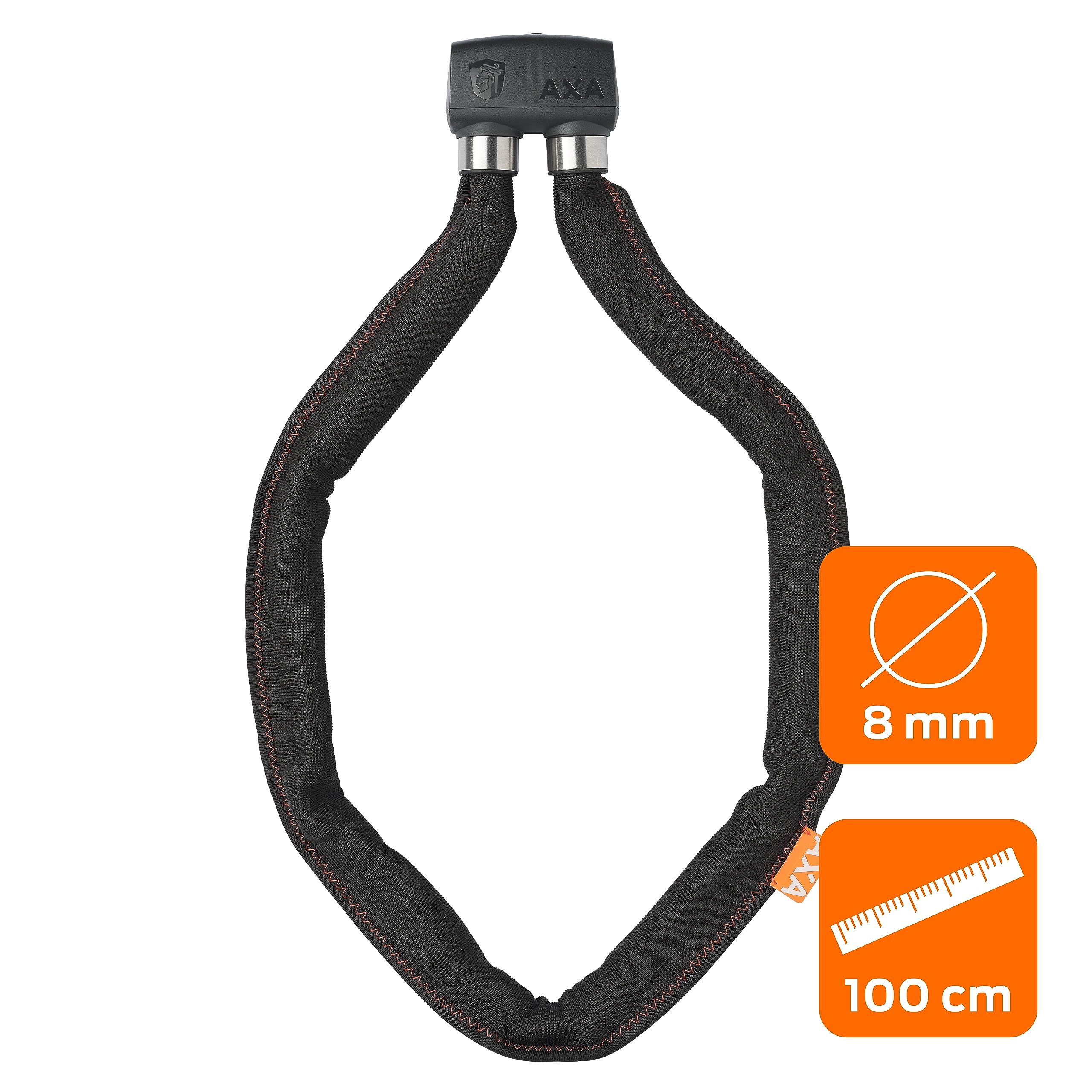 AXA Unisex Foldable 800 Bike Folding Lock - 39.4 Inch Grey Bicycle Security Lock for Commuting & Urban Cycling - Durable 1000mm x 8mm Anti-Theft Protection for Road Bikes, Mountain Bikes & E-Bikes