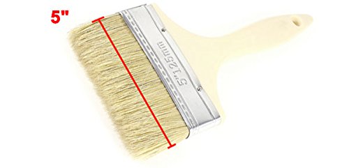 uxcell 5'' Wide Synthetic Bristles Paint Brush for Home Furniture - Perfect for DIY Projects, Wood Staining & Wall Painting