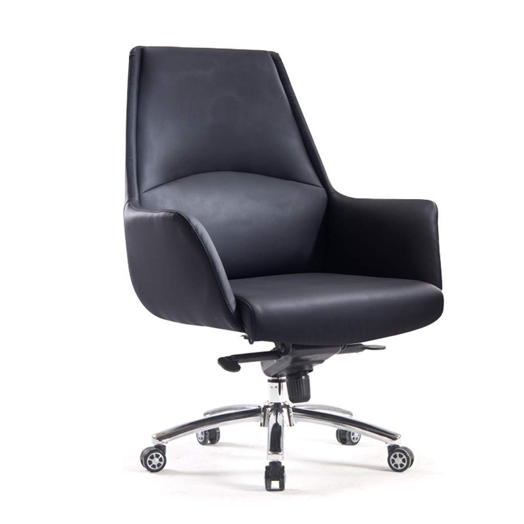 Premium FMOGE Ergonomic Office Desk Chair - High Back Leather Executive Chair with Lumbar Support, Adjustable Height & 360° Swivel - Ideal for Home Office, Gaming & Computer Workstations (Blue, Small Size)
