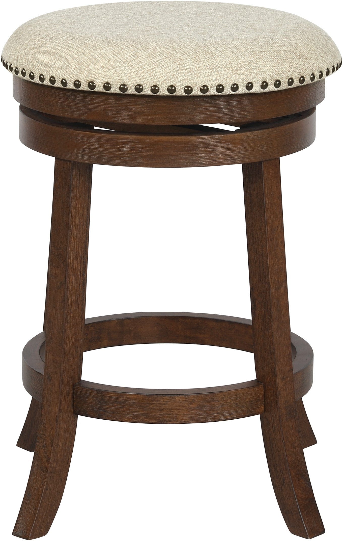 Office Star Round Backless Swivel Stool - 2 Pack Bar Stools with 360 Degree Rotation, Adjustable Height for Kitchen Counter, Home Office & Commercial Use [MET17]