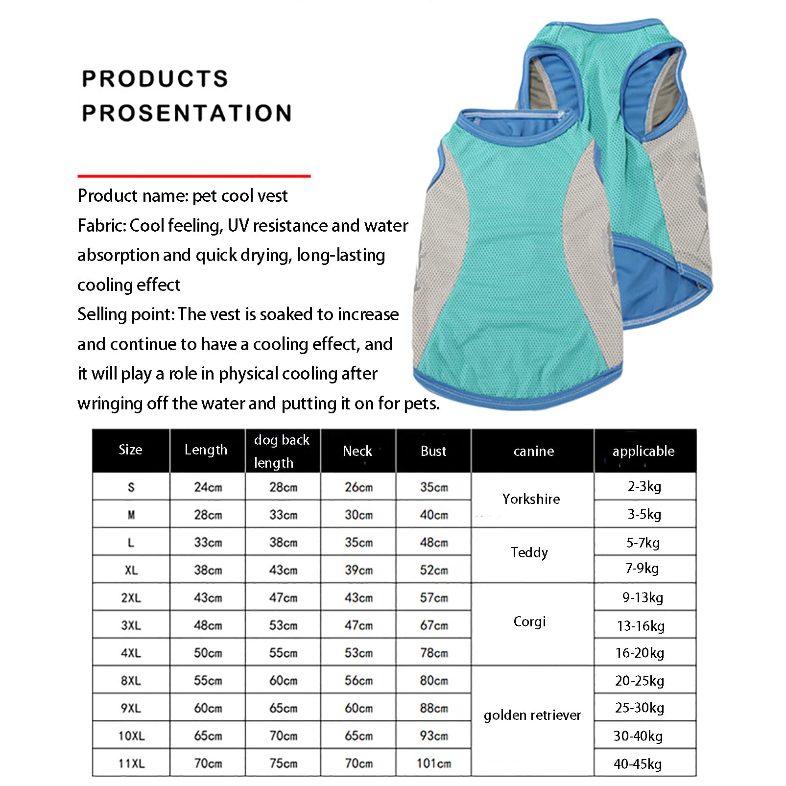 Dog Cooling Vest for Large, Medium & Small Dogs - Breathable & Instant Cooling Vest for Walking, Hunting, Training & Outdoor Activities | Perfect for Summer, Hiking & Hot Weather
