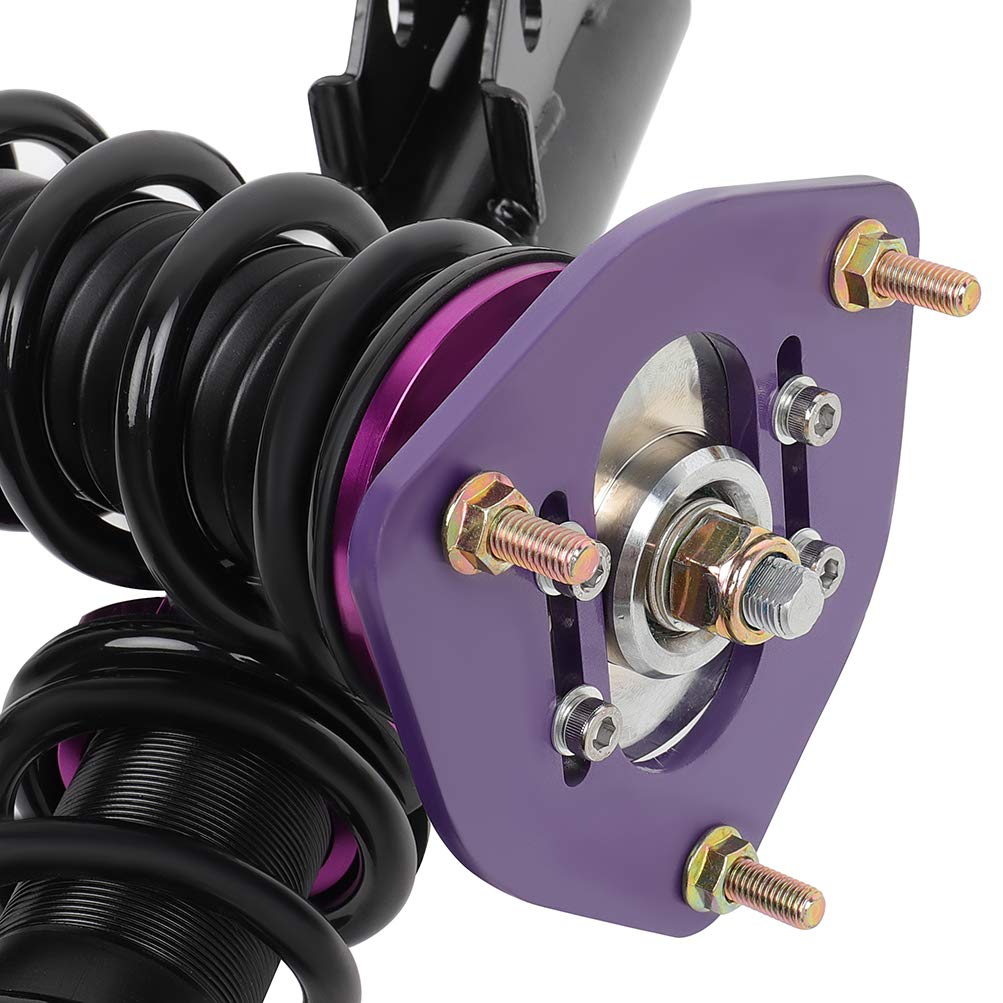 ROADFAR Coilovers Suspension Kit - Full Set of Shocks, Springs & Struts for 2005 Saab 9-2X & 2002-2007 Subaru Impreza - Purple - Perfect for Performance Tuning & Smooth Ride