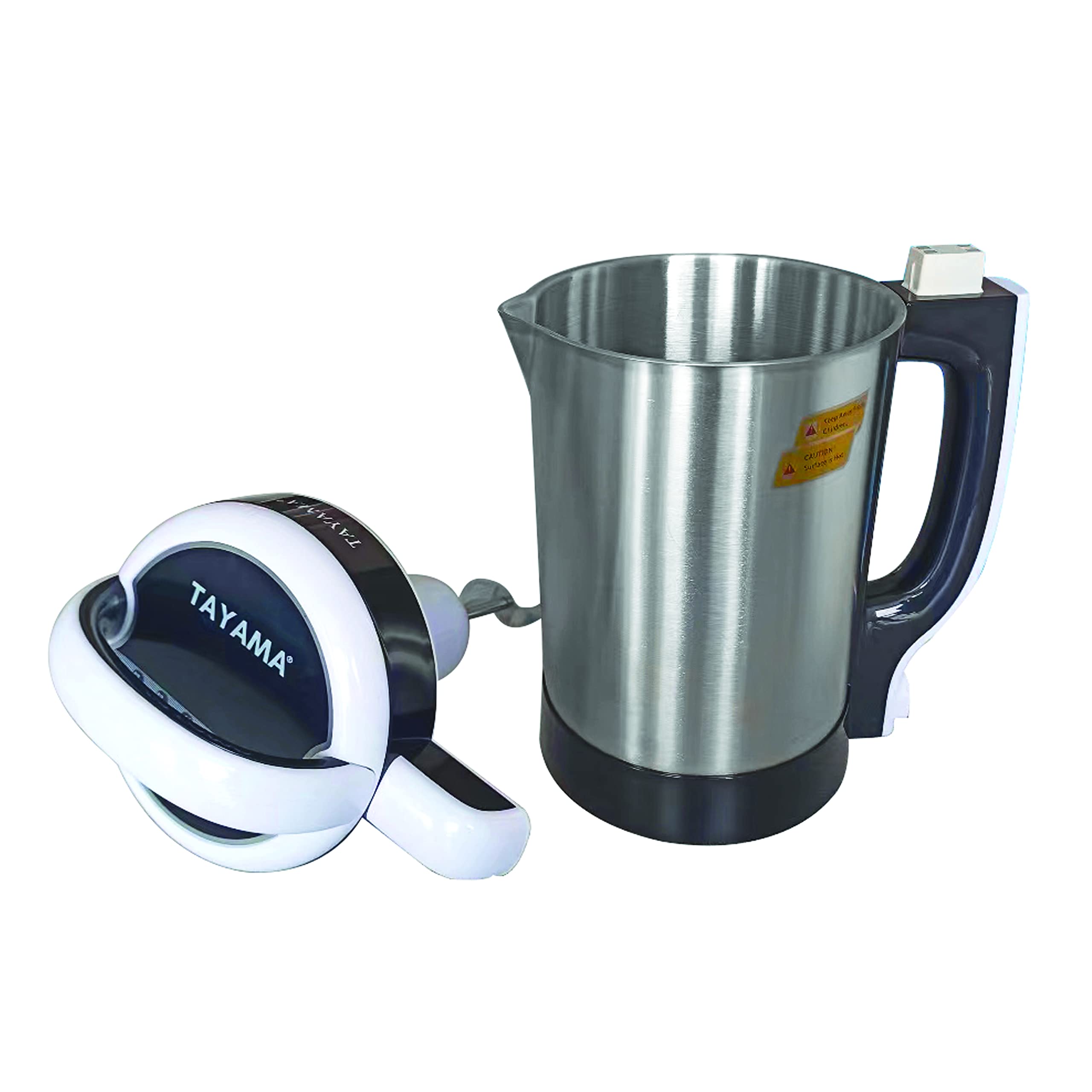 TAYAMA 1.3L Stainless Steel Soy Milk Maker & Nut Milk Machine - Multi-Functional, Fast Heating, Quiet Operation - Perfect for Homemade Almond Milk, Soy Milk, Oat Milk (Black) | Great for Vegan, Keto & Healthy Lifestyle