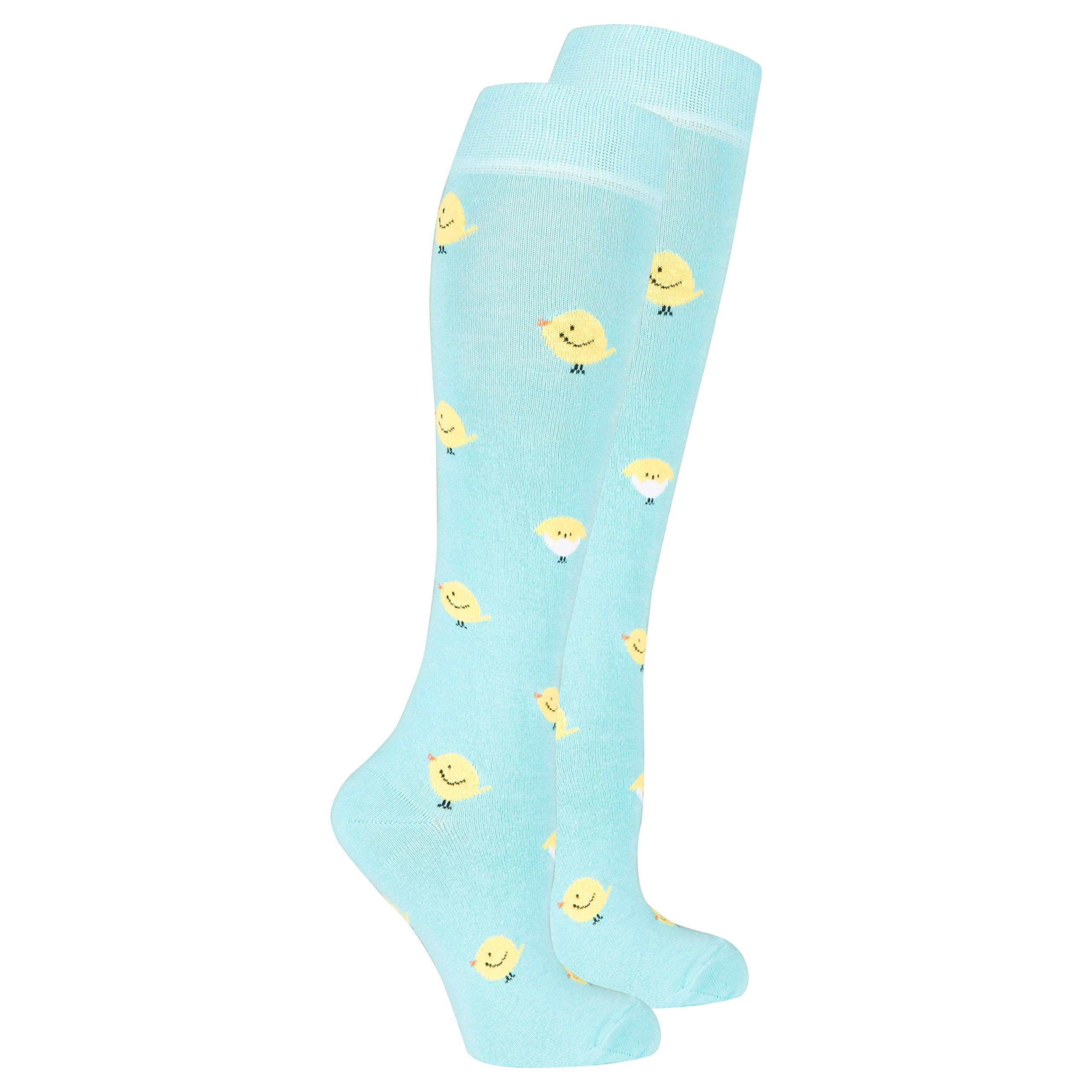 Women's Colorful Luxury Cotton Funky Knee High Socks - 1 Pair - Soft & Comfortable for Casual Wear, Cosplay, and Fashion Outfits