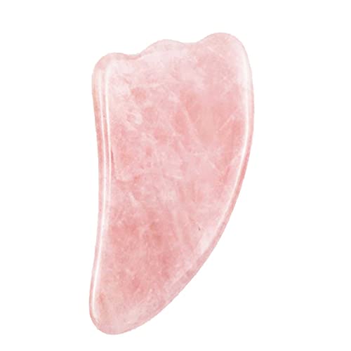 Natural Jade Gua Sha Face Massage Tool for SPA Therapy - Pink Facial Scraping Tool for Face, Neck, Shoulder & Body Relaxation - Perfect for Home Spa, Self-Care & Skincare Routine