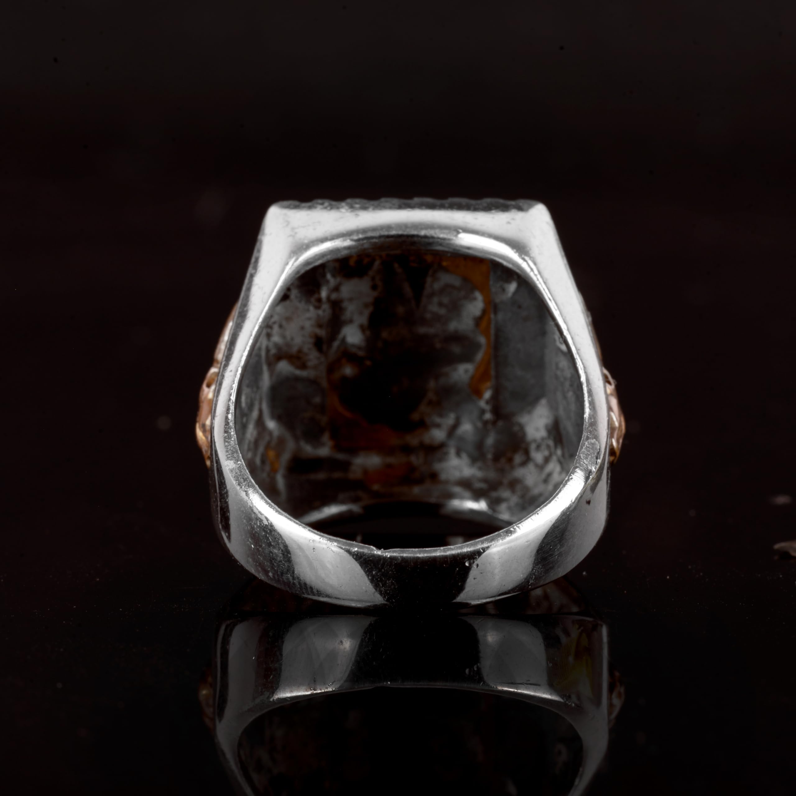 Authentic Sterling Silver Native American Indian Chief Head Ring with Abalone Inlay | Handcrafted Men's Jewelry | Perfect for Gifts, Weddings & Cultural Events