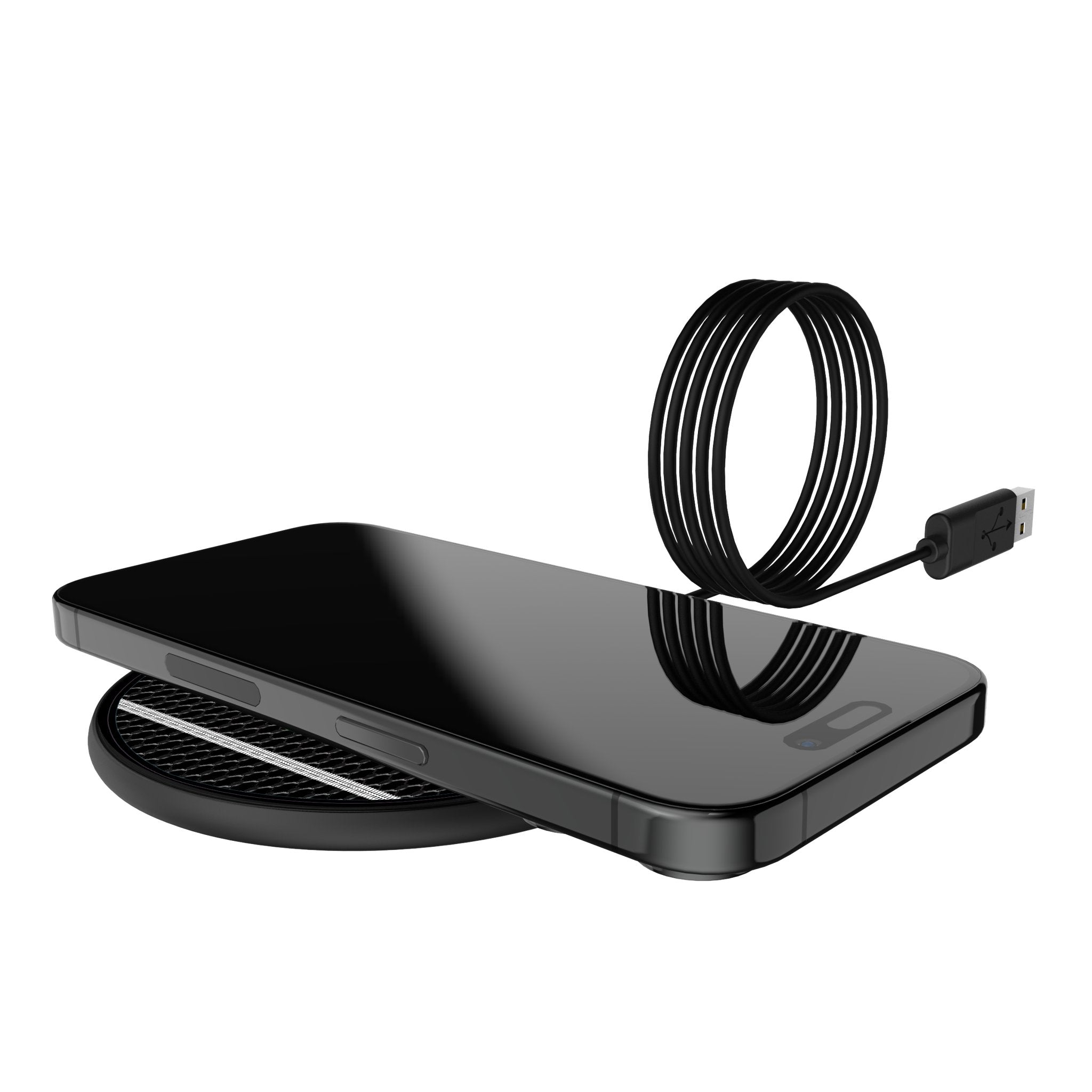 Austin FC Mesh 15W Fast Wireless Charger - Qi Certified Phone Charging Pad for iPhone, Samsung Galaxy - Perfect for Home, Office & Car Use