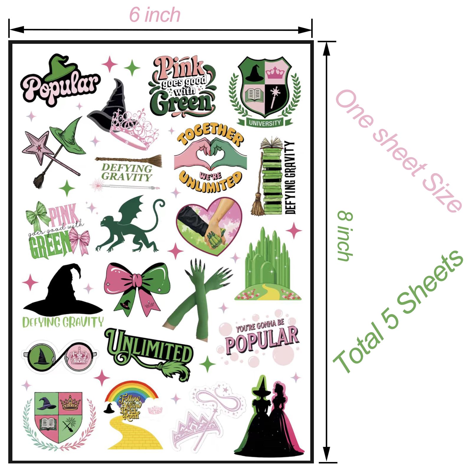 110pcs Witch Temporary Tattoos - Halloween Party Decorations, Wizard Themed Stickers, Birthday Party Favors & Gifts - Perfect for Costume Parties, Trick or Treat Events & Witchcraft Theme Celebrations