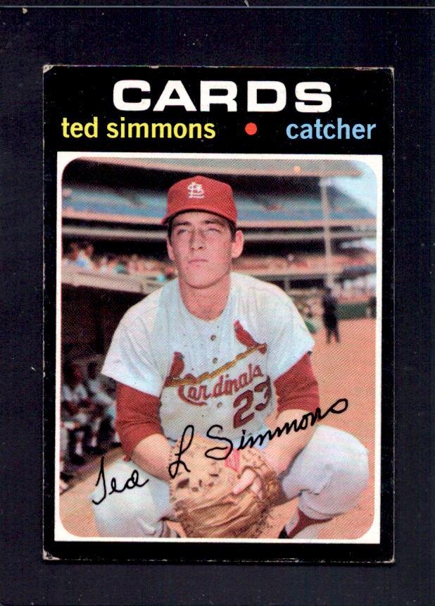 1971 Ted Simmons Topps #117 St. Louis Cardinals Rookie Baseball Card - Vintage MLB Collectible for Fans & Memorabilia Enthusiasts