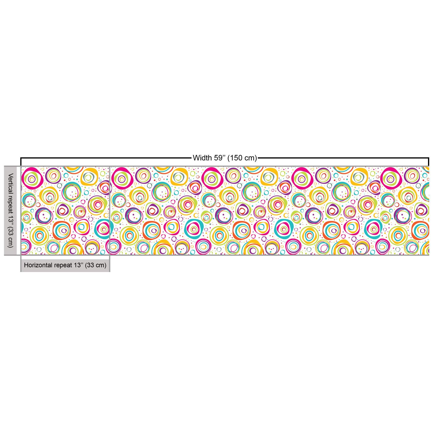Ambesonne Geometric Fabric by The Yard - Spirals with Funny Dots Bubbles Print Decorative Upholstery Fabric for Sofa, Curtains & Home Decor (10 Yards, Yellow & Green) | Perfect for DIY Projects, Crafting & Interior Design