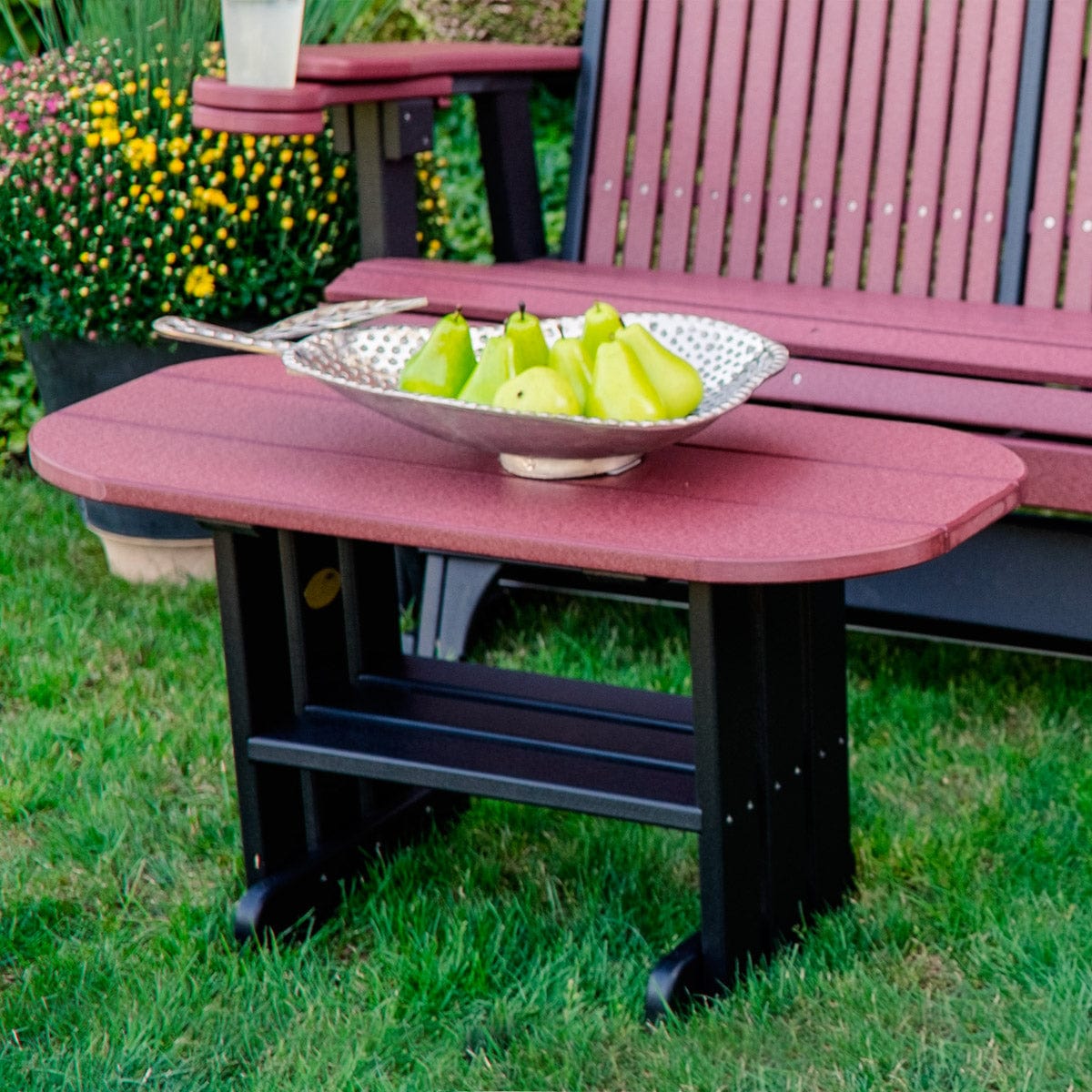 Eco-Friendly Recycled Plastic Coffee Table - Modern Sustainable Living Room Furniture for Home & Office Decor