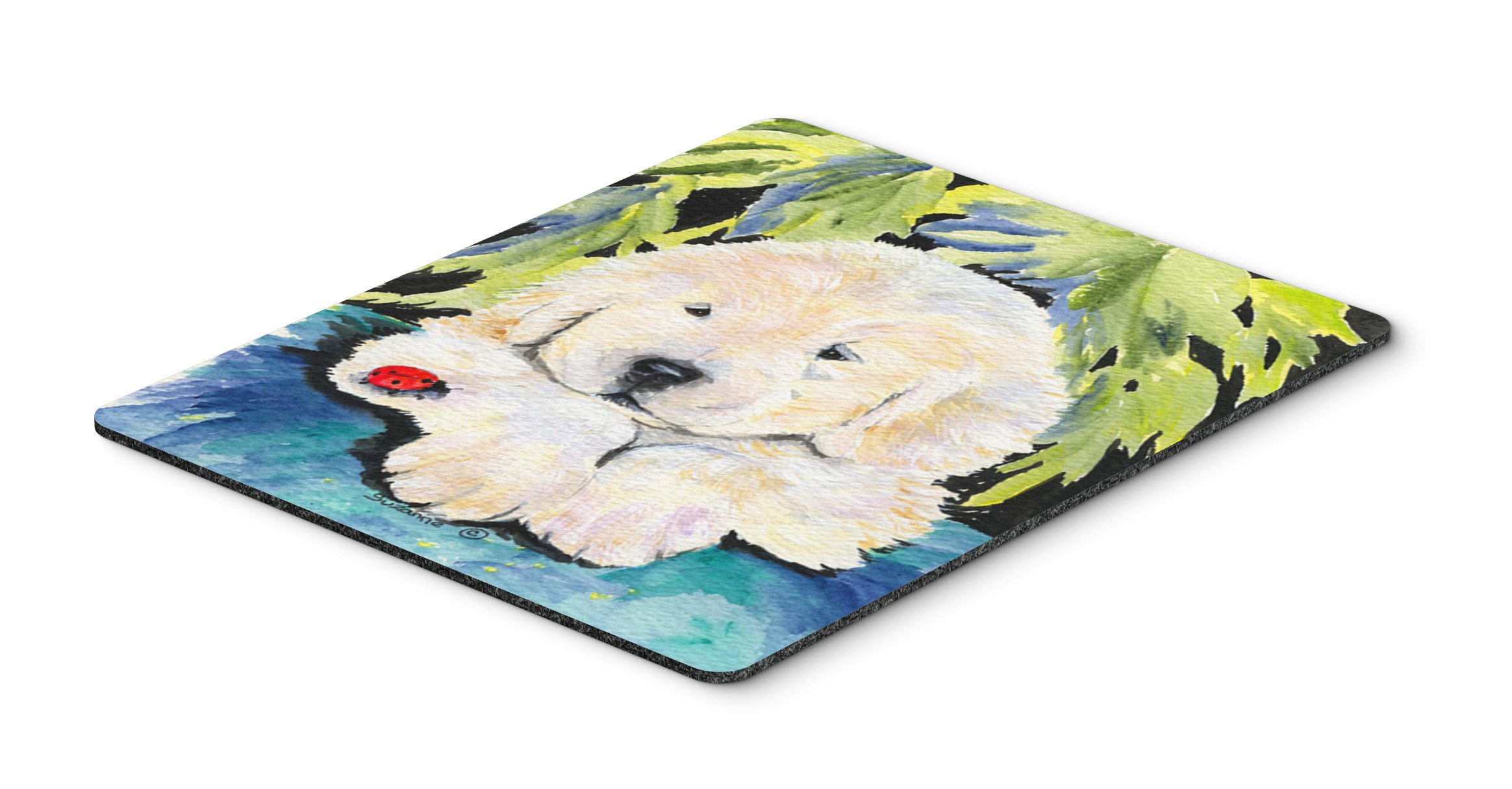 Golden Retriever Mouse Pad - Large Washable Non-Slip Desk Mat for Home Office, Gaming & Computer Work | Heat Resistant Hot Pad & Trivet for Kitchen Use | Cute Dog Themed Office Accessories