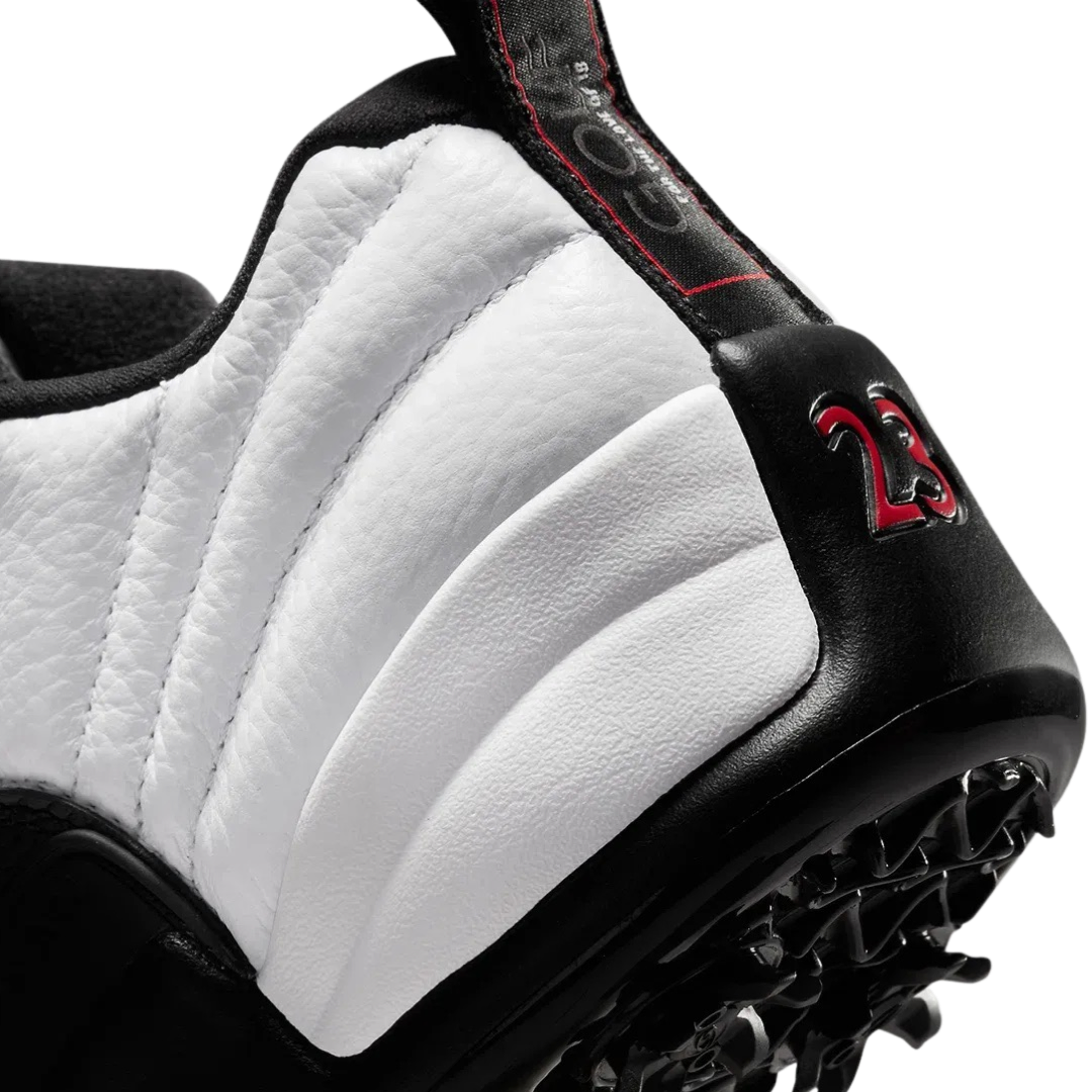 Air Jordan 12 Retro Low Golf Shoes - Men's White & Black Taxi Colorway - Perfect for Golf Course & Casual Streetwear