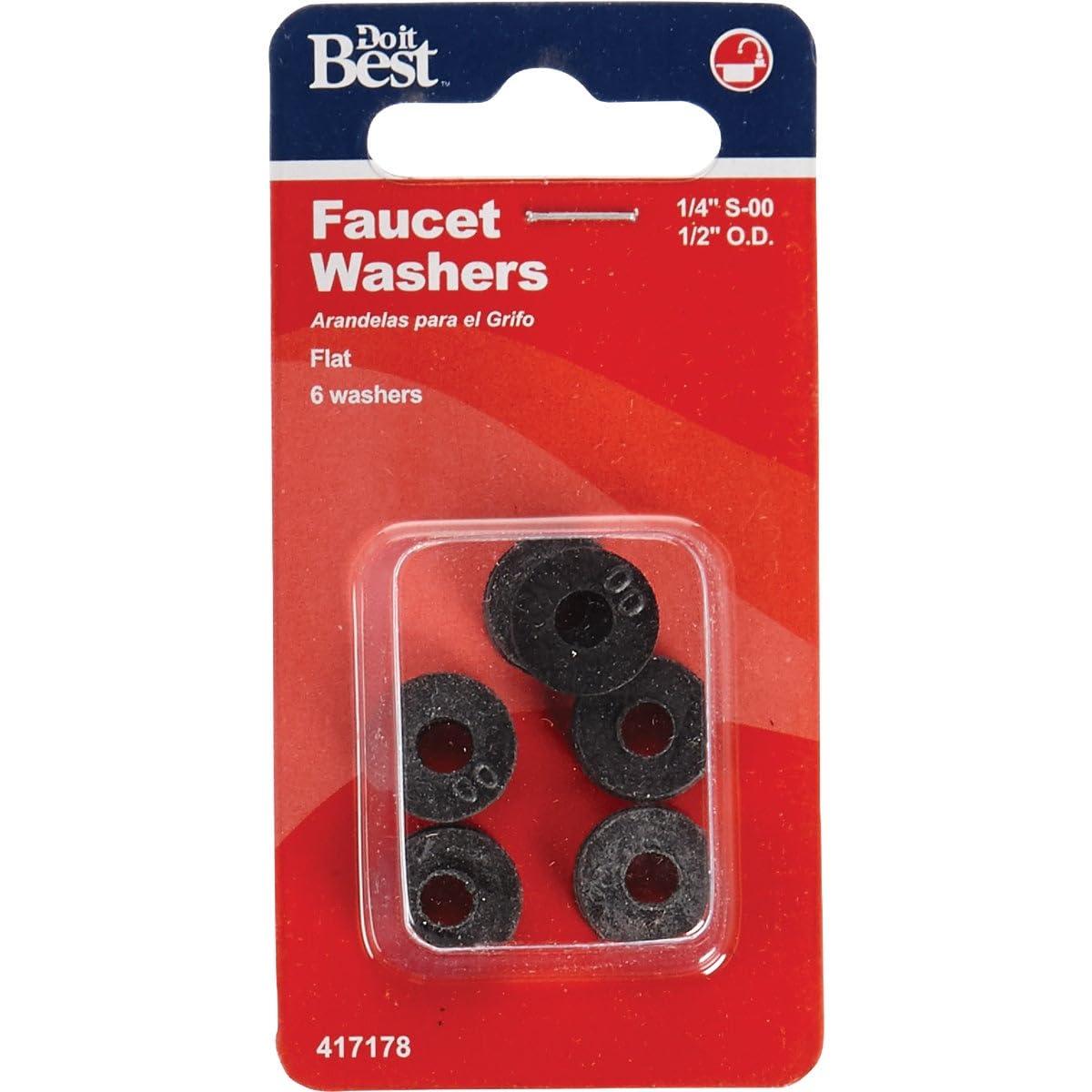 High-Quality Flat Faucet Washers for Leak Repair - Durable Rubber Seals for Kitchen & Bathroom Faucets - DIY Plumbing Fix for Home Maintenance