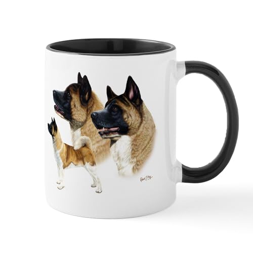 White/Black Inside - Akita Mug