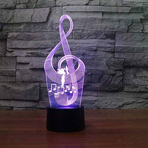 3D Optical Illusion LED Night Light Lamp - 7 Color Changing USB Touch Table Lamp for Home Decor, Bedroom, Birthday Gift | Perfect for Kids Room, Romantic Ambiance, Office Desk & Party Decoration