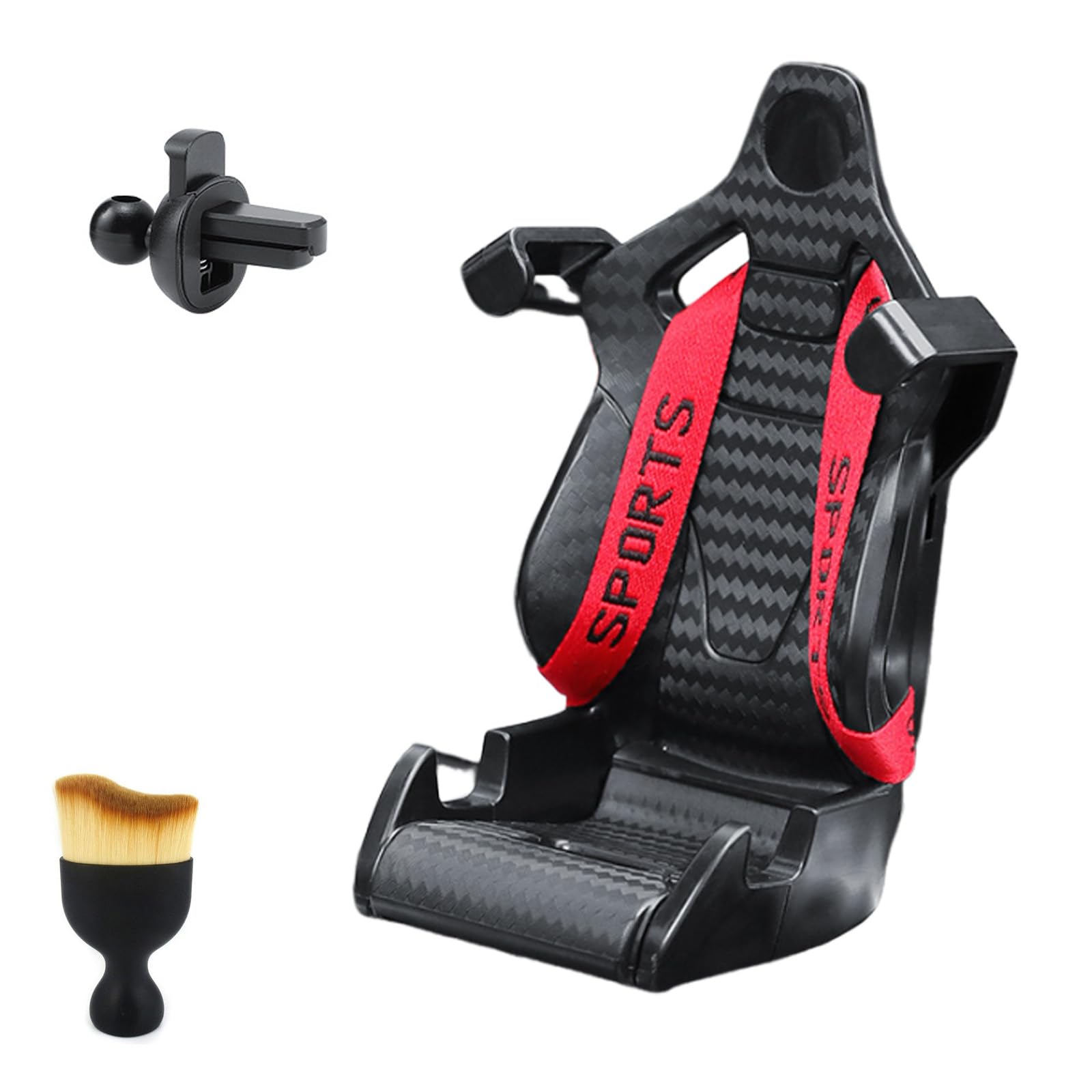 Universal Car Phone Holder - Bucket Seat & Air Vent Mount, Adjustable Cell Phone Stand for iPhone & Android - Perfect for Driving, Commuting & Road Trips
