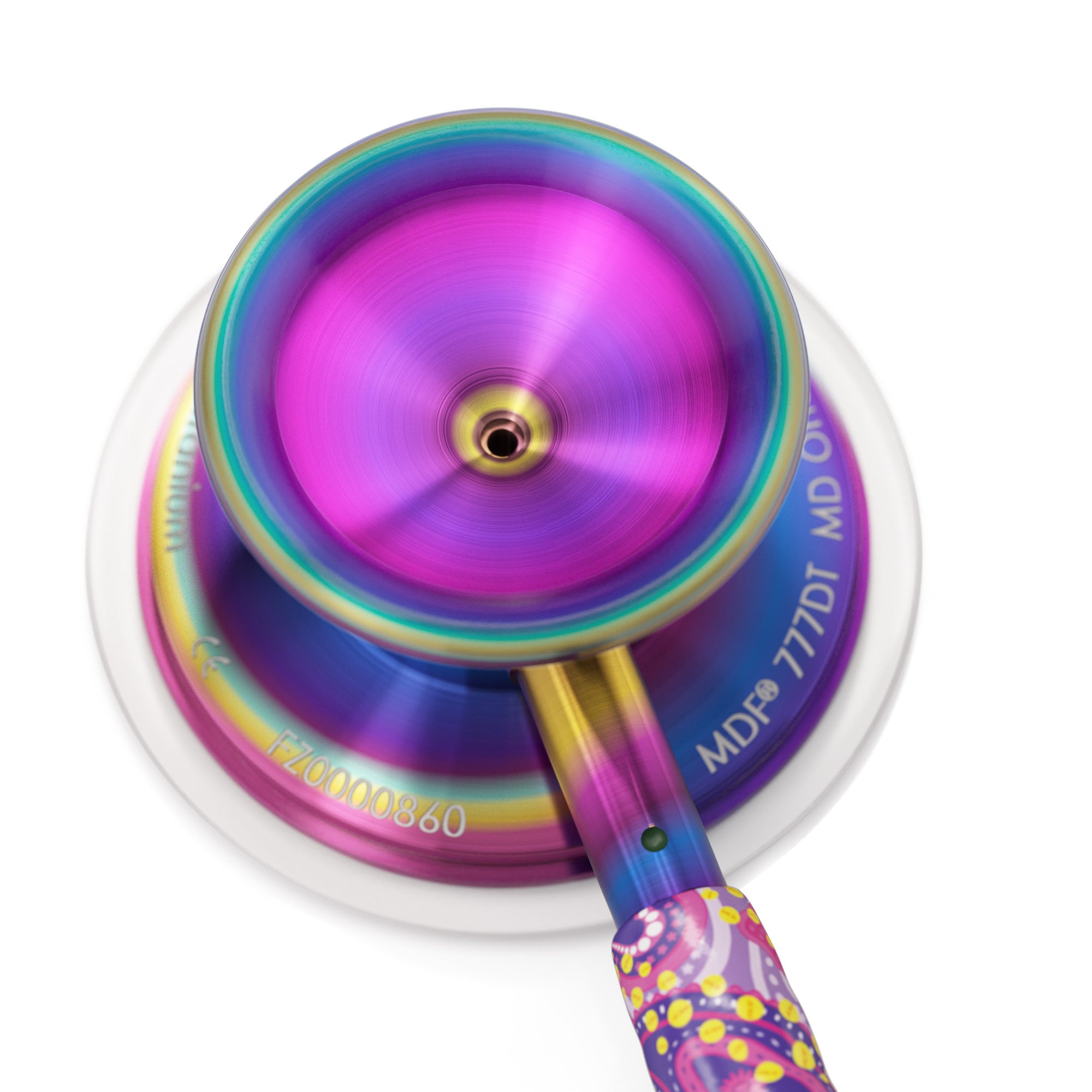 MD One® Epoch® Titanium Adult Stethoscope - Purple/Kaleidoscope Design | Premium Medical Equipment for Doctors, Nurses & Healthcare Professionals | Ideal for Clinical Use, Patient Examinations & Medical Training