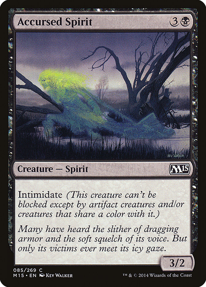 Magic 2015 Accursed Spirit Trading Card - Perfect for MTG Deck Building & Collector's Showcase