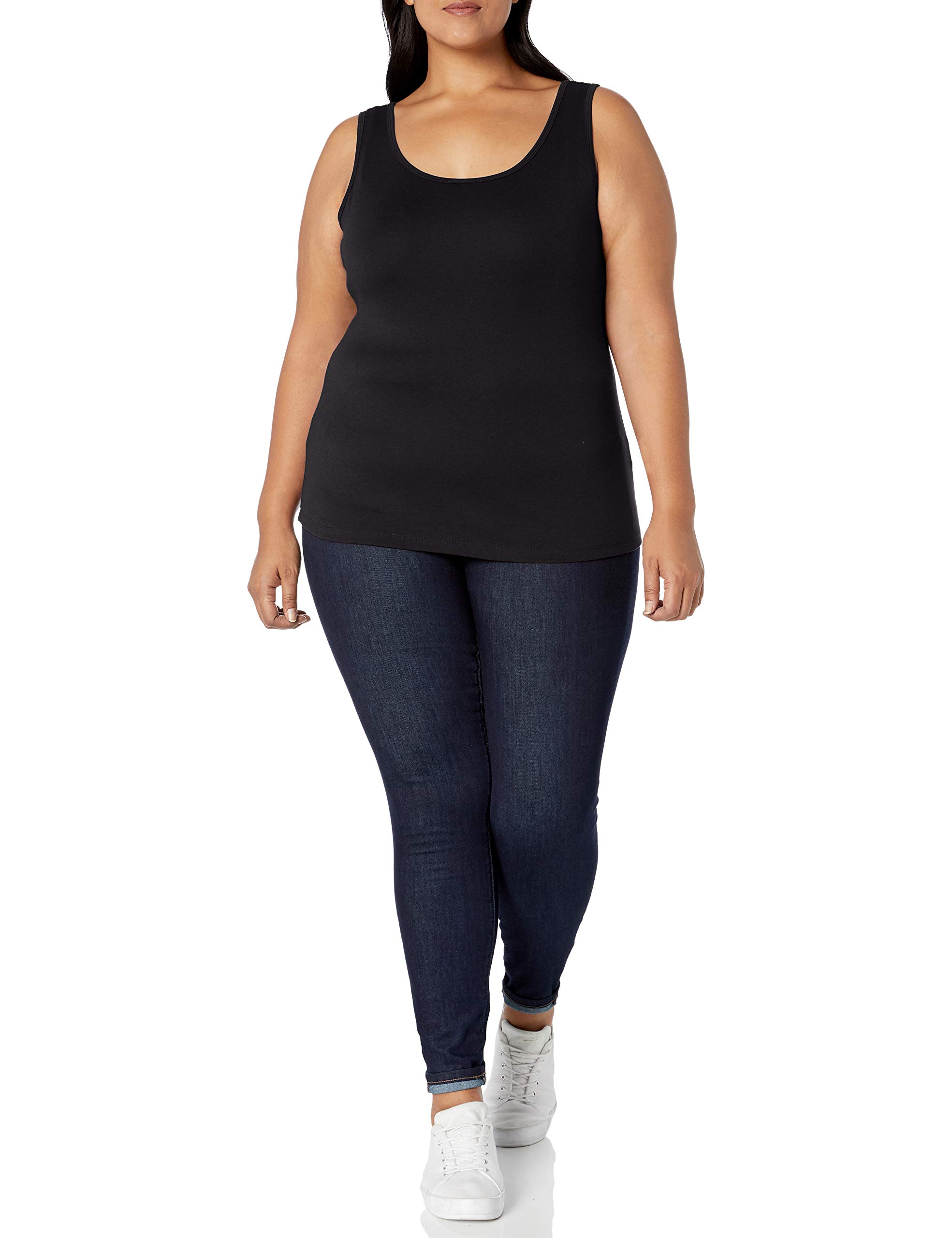 Amazon Essentials Women's Plus Size Tank Tops - 3 Pack Soft Breathable Casual Tops for Everyday Wear, Workout, Layering & Summer Outfits