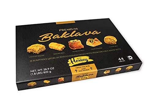 Premium Baklava Gift Box by Made Better America - 44 Pieces, 28.8oz (2 Lbs) Authentic Turkish Delight - Perfect for Holidays, Parties & Gourmet Gift Giving