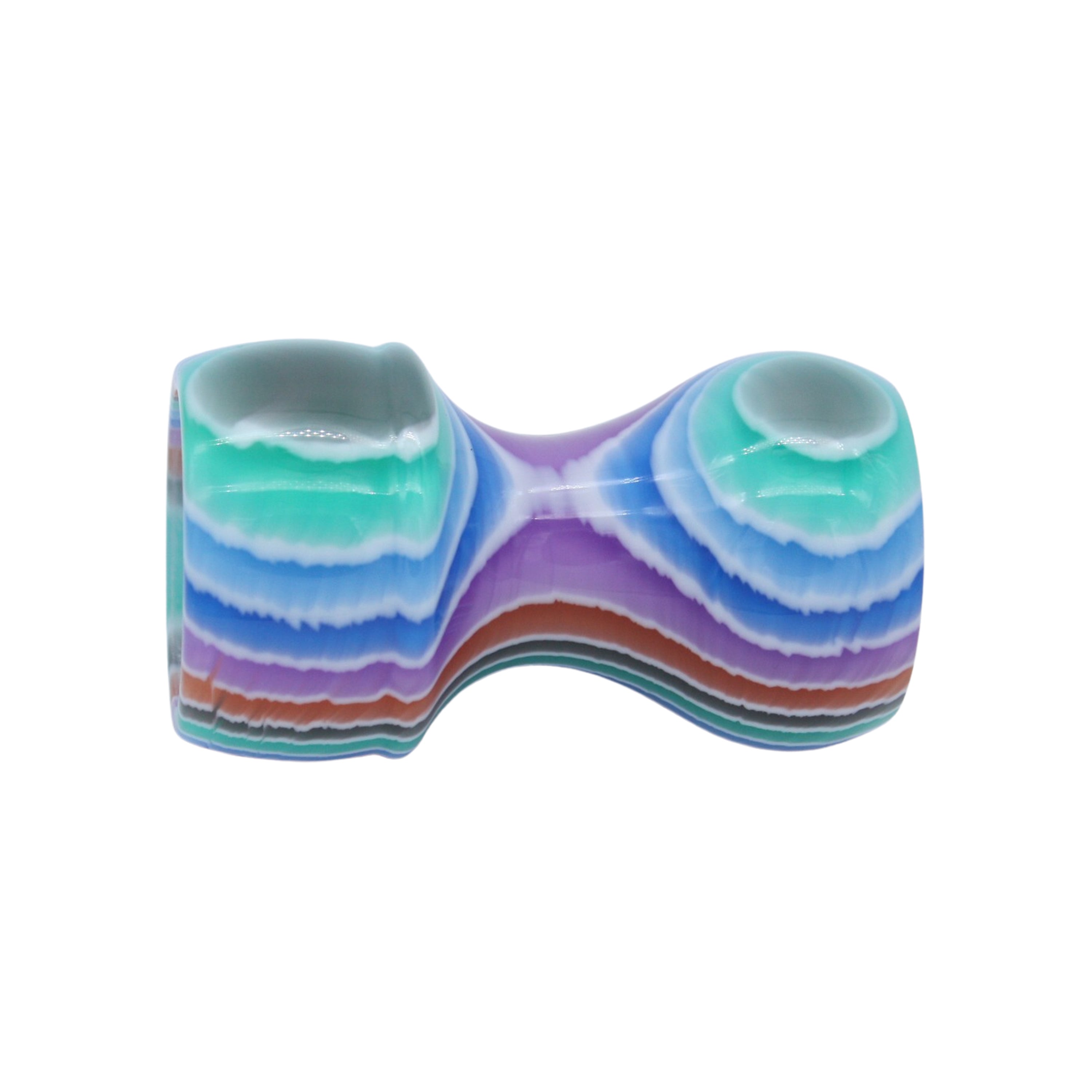 Premium Blue Striped Handcrafted Shaving Brush Handle - Fits 24mm & 26mm Knots - Perfect for Wet Shaving & Grooming Gifts