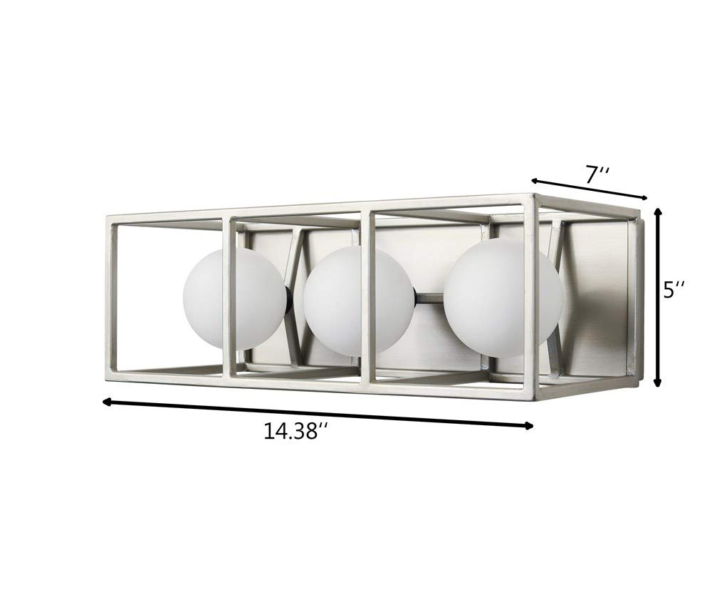 325B03SOCB Plaza Vanity Mirror for Silverado & Carbon - Premium Vanity Mirror with Adjustable Lighting for Home, Salon, and Makeup Studio Use