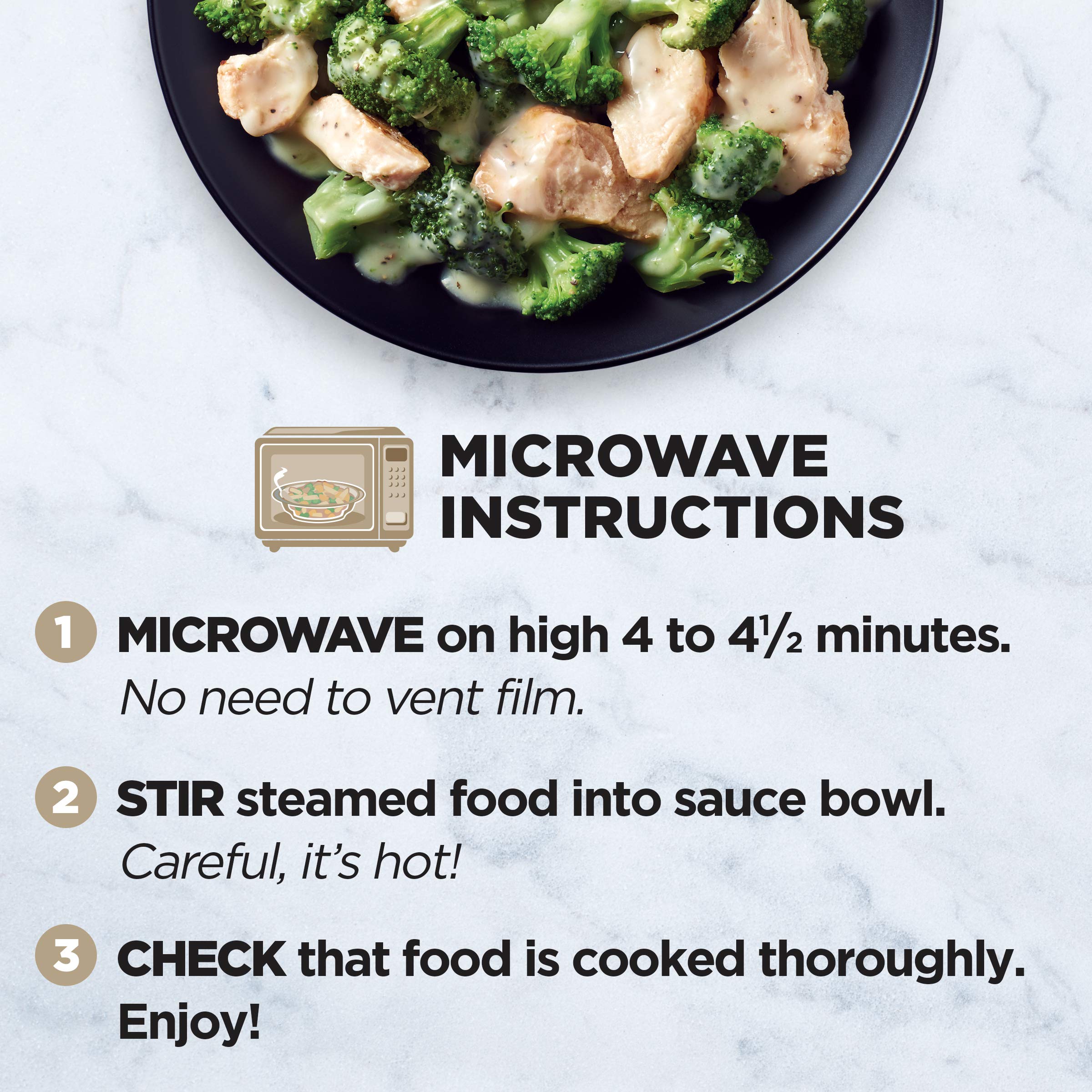 Healthy Choice Simply Steamers Grilled Chicken & Broccoli Alfredo - 9.15oz Frozen Microwave Meal with No Preservatives | Quick Lunch & Dinner Solution for Busy Professionals | High Protein Low Calorie Frozen Entree