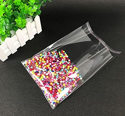 5x7 Self Sealing Cellophane Bags 100pcs - Clear Resealable OPP Plastic Bags for Snacks, Cookies, Jewelry & Party Favors - 1mil Thick Food Safe Packaging - Perfect for Bakery, Crafts, Retail & Gift Wrapping (11 Sizes Available)