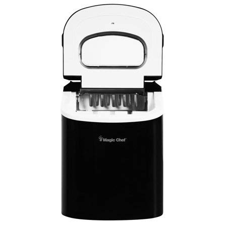 Magic Chef MCIM22SV 27lb Portable Mini Ice Maker - Compact Countertop Ice Machine for Home, Office, RV & Outdoor Use - Perfect for Cocktails, Parties & Small Spaces