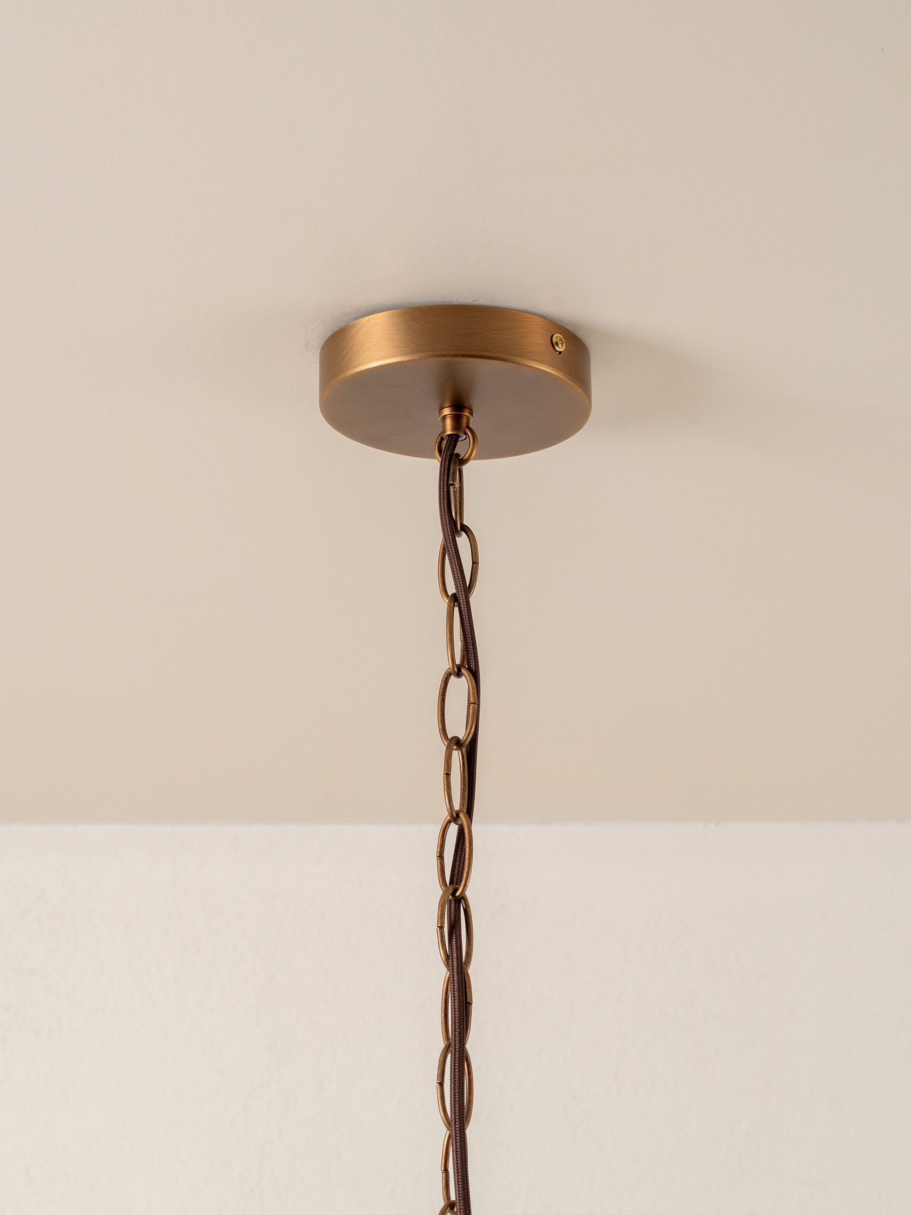 Lonso 4-Light Chandelier with Aged Brass Finish & Smoked Brown Glass - Perfect for Dining Room, Living Room, and Bedroom Lighting
