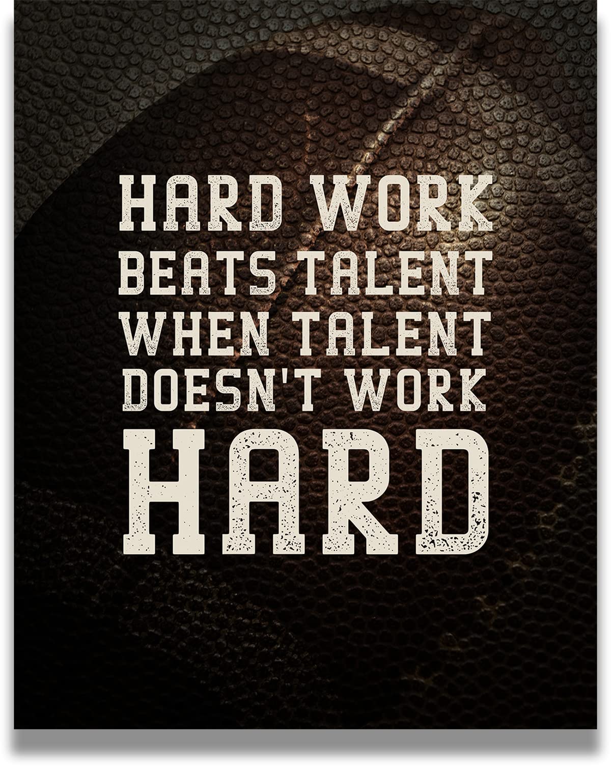 Inspirational Football Wall Art for Teen Boys - 8x10 Unframed Print - Perfect for Kids Room, Man Cave, Game Room or Sports Fan Gift - Great for Bedroom Decor, Birthday Presents & Football Player Motivation