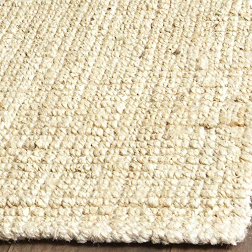 SAFAVIEH Handmade Jute Area Rug 5' x 8' - Natural Fiber Farmhouse Rug in Ivory for Living Room & Bedroom | Durable & Stylish for High Traffic Areas | Perfect for Boho, Coastal & Rustic Home Decor (NF730A)