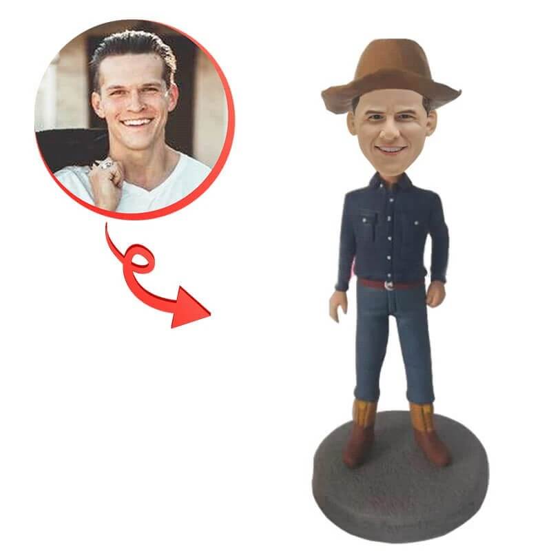 Custom Cowboy Bobblehead - Personalized Western Figure - Perfect for Gifts, Office Decor & Western Theme Parties