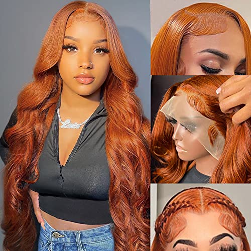 Ginger Lace Front Wigs Human Hair