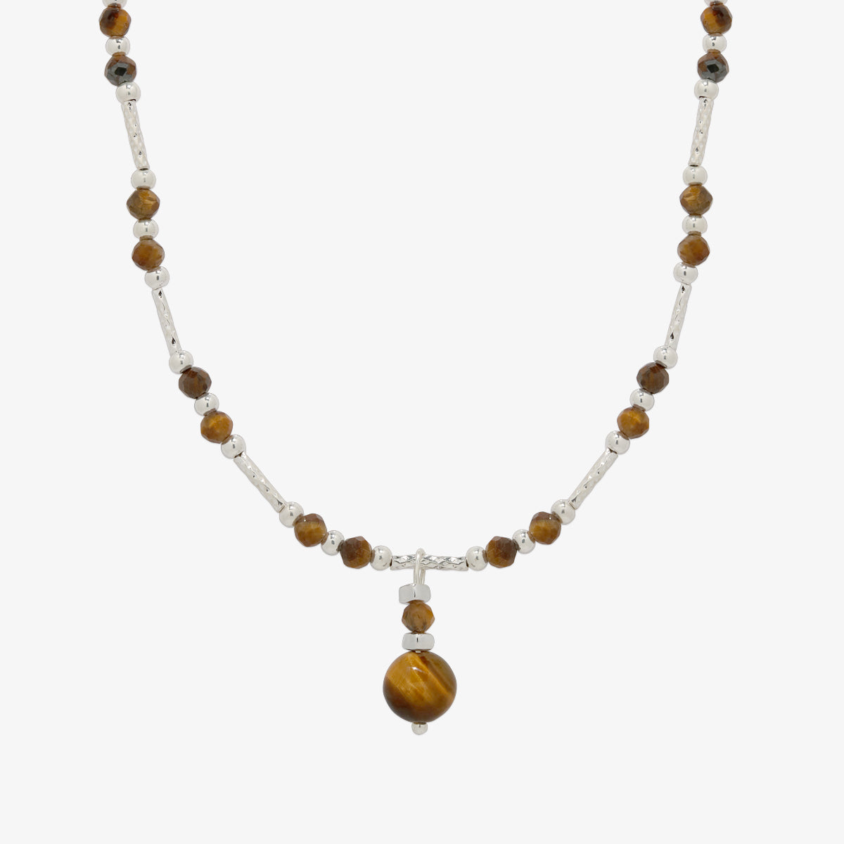 Tiger's Eye Gemstone Necklace for Women - Natural Stone Beaded Jewelry - Spiritual Healing & Protection - Perfect for Meditation, Yoga & Everyday Wear