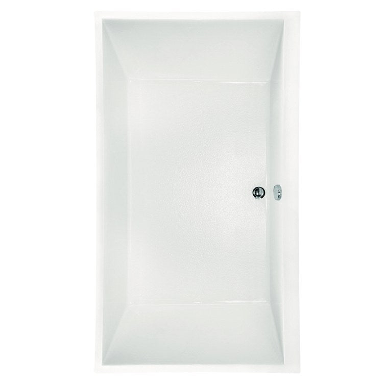 Eileen Drop-In White Rectangle 8-Jet Acrylic Air Tub - 74 x 38 x 19 Inch - Luxury Designer Collection for Modern Bathrooms | Perfect for Spa-Like Relaxation & Contemporary Home Decor
