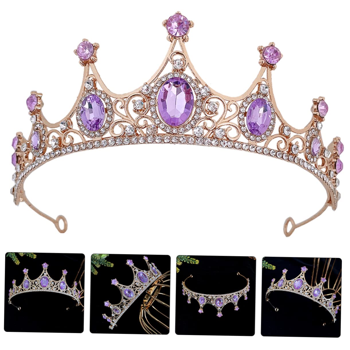 WOONEKY Bridal Tiara Crown - Elegant Wedding Headpiece for Brides & Girls, Kids Hair Accessories for Bridal Party, Flower Girl & Special Occasions | Perfect for Weddings, Prom, Pageants & Formal Events
