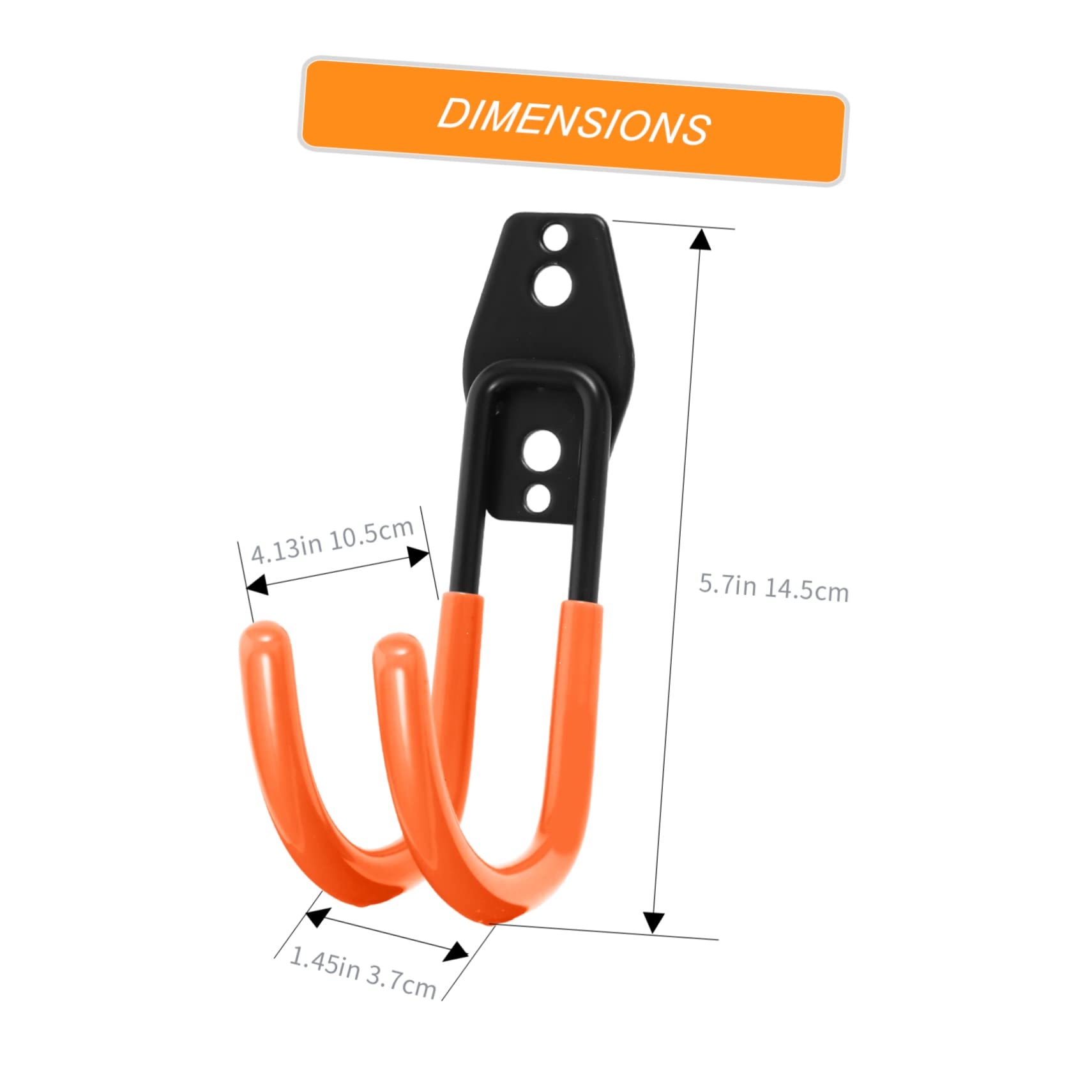 SEWOART 2-Pack Wall Hook for Hose & Broom - Heavy Duty Wrought Iron Hanger for Garage & Garden