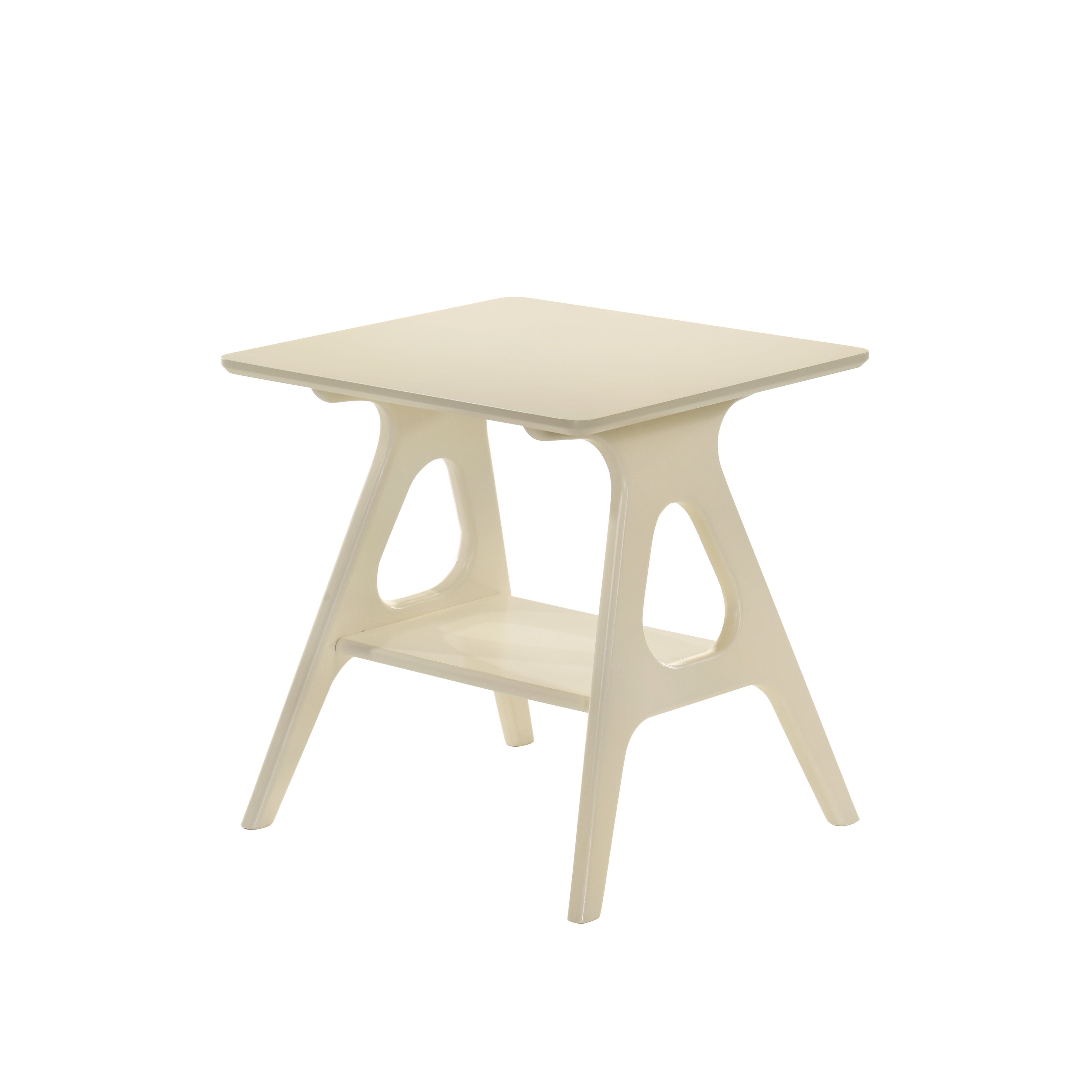Roundhill Furniture Arona Mid Century Modern Wood Shelf End Table - Stylish Living Room Side Table with Storage for Books & Decor | Perfect for Small Spaces, Apartments & Bedrooms